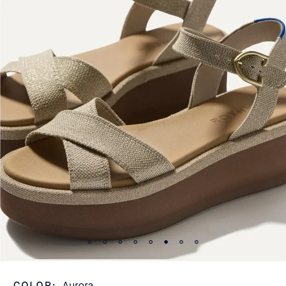 Rothy's Criss–Cross Lightweight Wedge Sandal - Picture 6 of 7